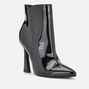 Nine West black patent leather Torrie Boots